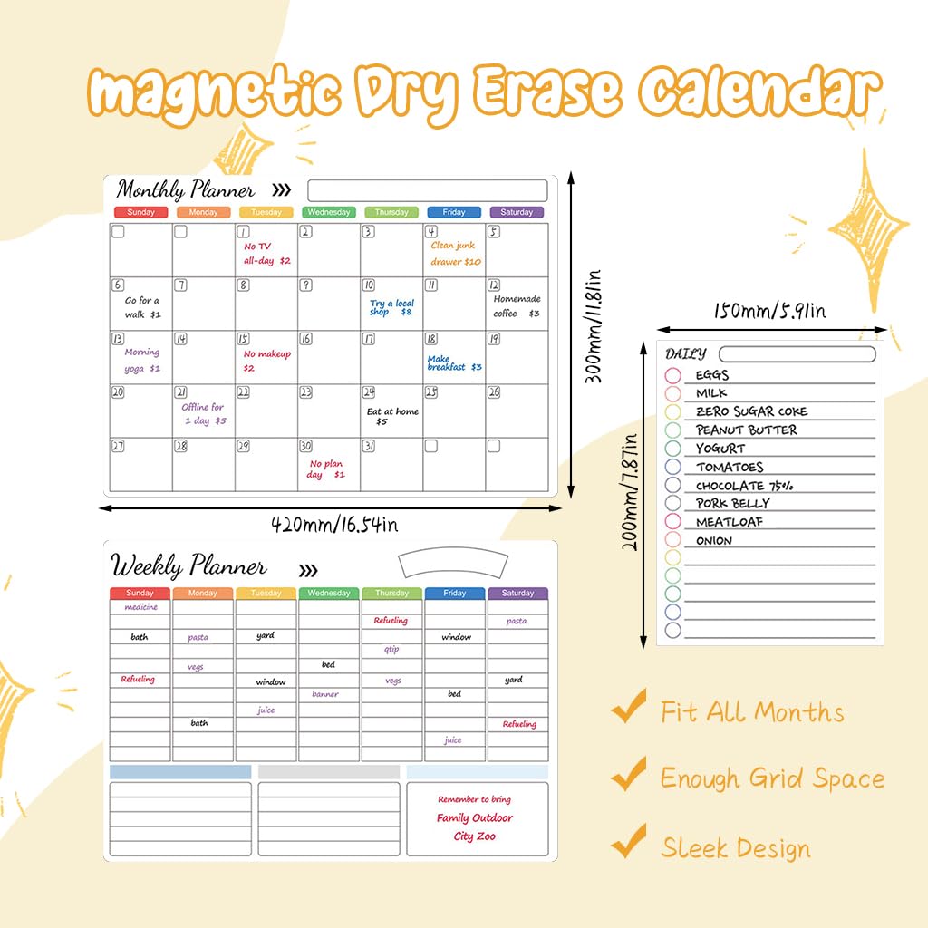 Climberty Dry Erase Monthly Planner Boards Set of 12pcs Magnetic Dry Erase Writing Boards with 8 Color Marker Pens & Eraser to-do-List Weekly Schedule Planner Board Blank Reminder Monthly Planner Climberty Dry Erase Monthly Planner Boards Set of 12pcs Magnetic Dry Erase Writing Boards with 8 Color Marker Pens & Eraser to-do-List Weekly Schedule Planner Board Blank Reminder Monthly Planner